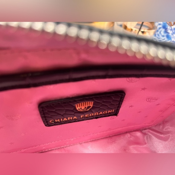 🆕 CHIARA FERRAGNI 🧿 NWT Eyelike-Motif Borsa Crossbody Bag - Black 🧿 - Picture 11 of 14